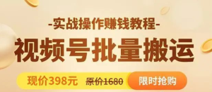 视频号批量运营实战操作赚钱教程，让你一天创作100个高质量视频！-旺裕资源站