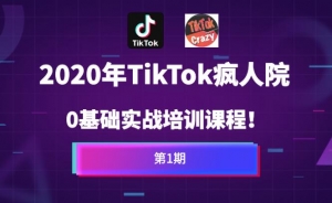 疯人院Tiktok海外版抖音零基础实战课程第1期，让你方位掌握TikTok基础运营方法-旺裕资源站