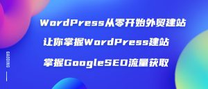 WordPress从零开始外贸建站：让你掌握WordPress建站 掌握GoogleSEO流量获取-旺裕资源站
