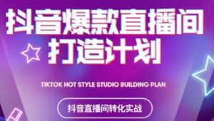 抖音爆款直播间打造计划，教你打造完美的爆款直播间-旺裕资源站