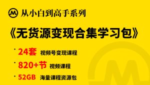 【小白到高手系列】无货源变现学习包-旺裕资源站