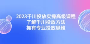 千川投放实操高级课程：了解千川投放方法，拥有专业投放思维-旺裕资源站