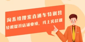 淘系统搜索直通车特训营-第三期：轻松提升店铺业绩，线上实战课-旺裕资源站