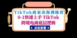 TikTok商家出海训练营：0-1快速上手 TikTok跨境电商底层逻辑-旺裕资源站